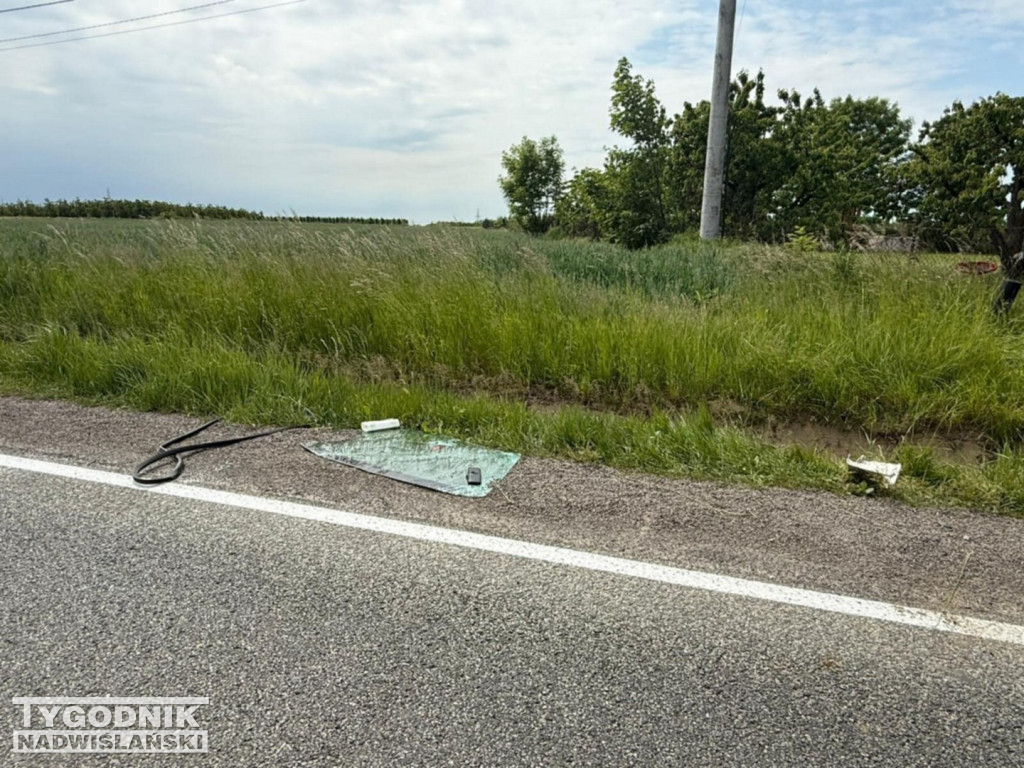 Wypadek na DK79 w Łukawie