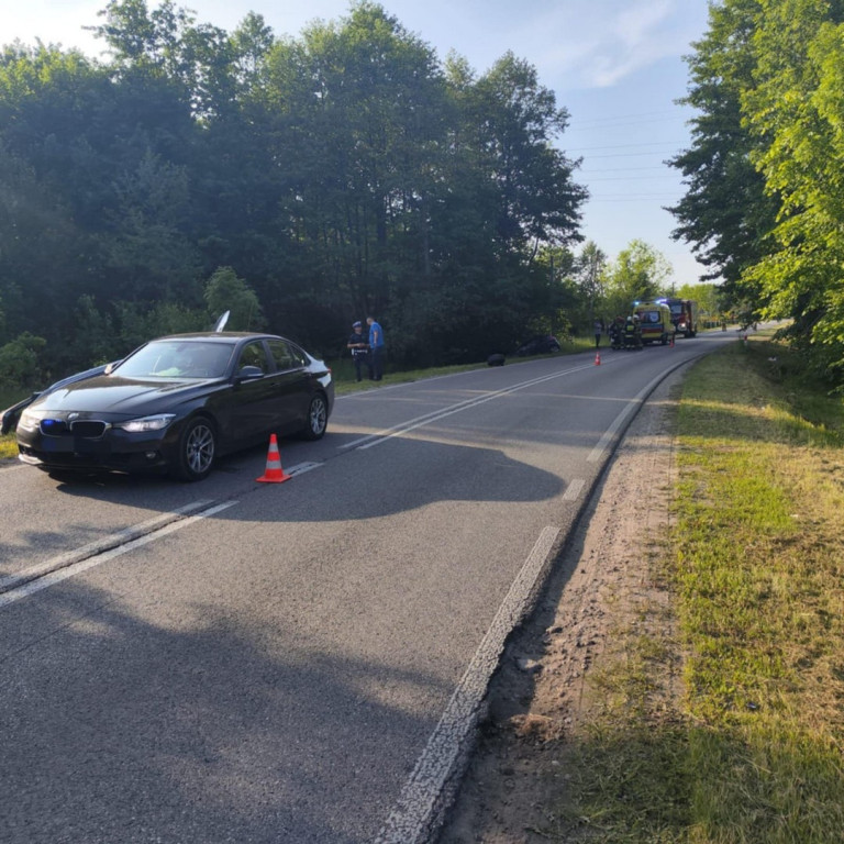 Wypadek na drodze wojewódzkiej w Połańcu