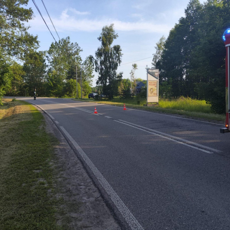 Wypadek na drodze wojewódzkiej w Połańcu