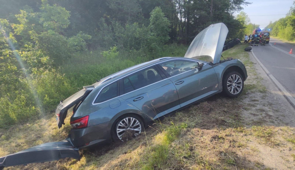Wypadek na drodze wojewódzkiej w Połańcu