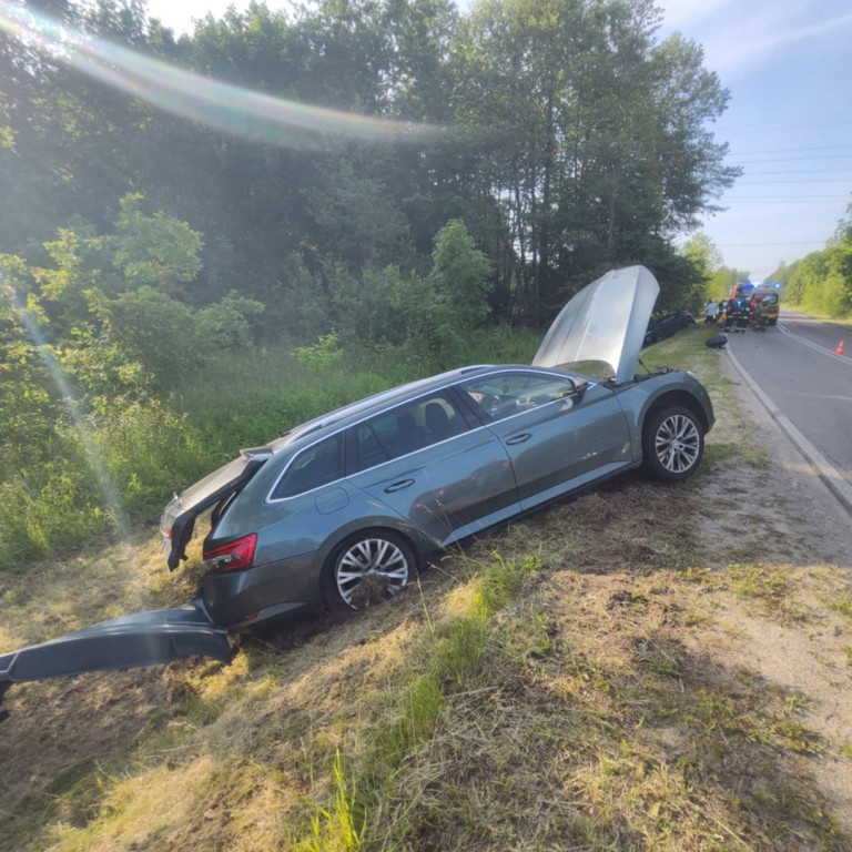Wypadek na drodze wojewódzkiej w Połańcu