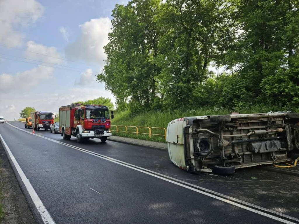 Wypadek na DK79 w Przybysławicach