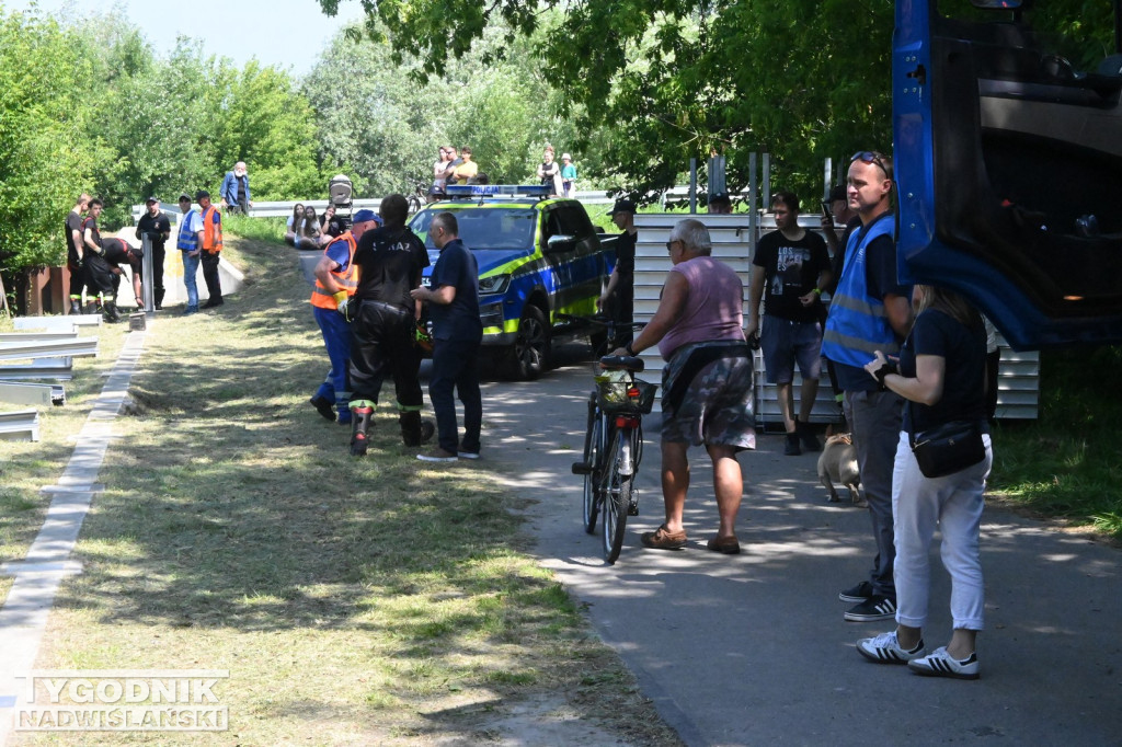 Ćwiczenia w rejonie promu w Tarnobrzegu