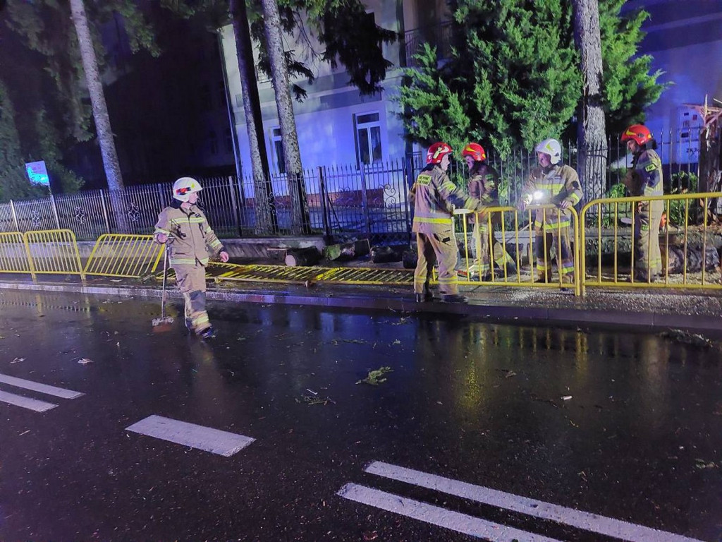 Nocna burza w powiecie sandomierskim