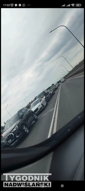 Wypadek na moście w Sandomierzu
