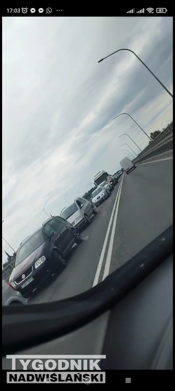 Wypadek na moście w Sandomierzu