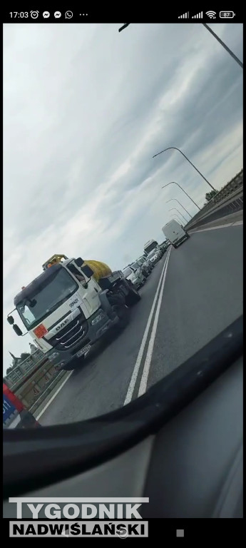 Wypadek na moście w Sandomierzu