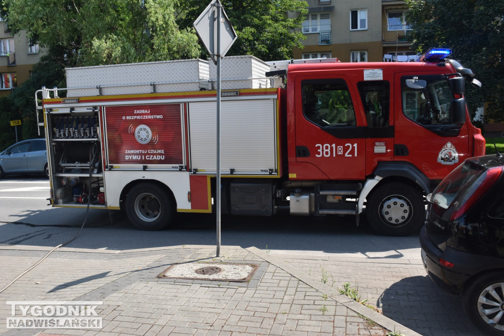 Pożar auta w Tarnobrzegu