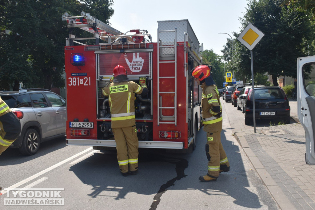 Pożar auta w Tarnobrzegu
