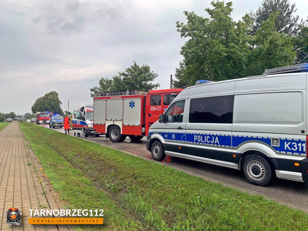 Wypadek w Grębowie (19.07.25 r.)