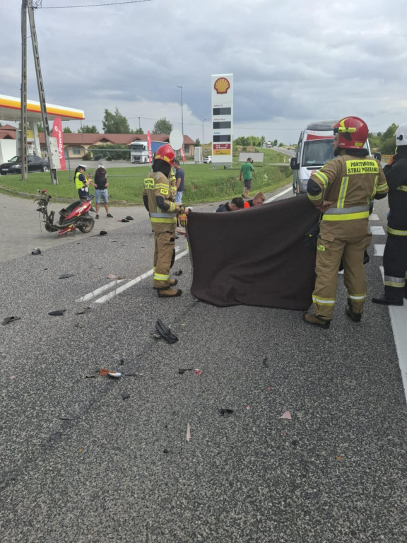 Wypadek w Klimontowie (25.07.25 r.)