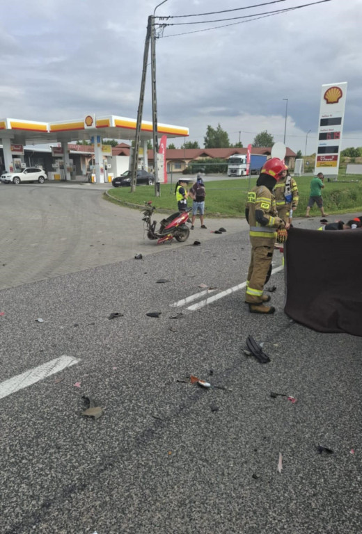 Wypadek w Klimontowie (25.07.25 r.)