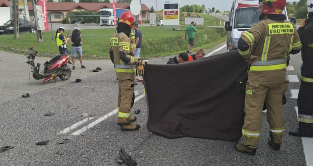 Wypadek w Klimontowie (25.07.25 r.)