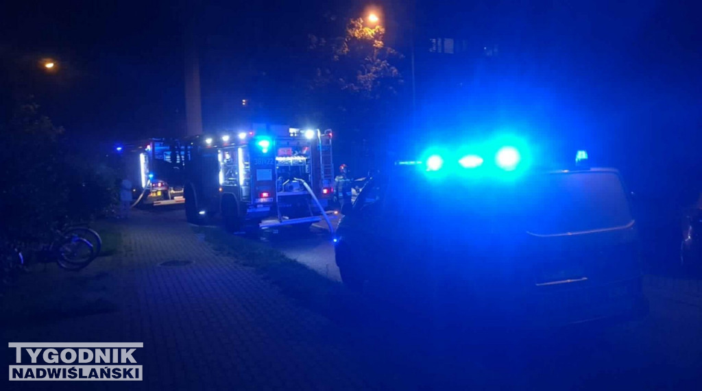 Pożar w bloku przy ul. Kossaka w Tarnobrzegu