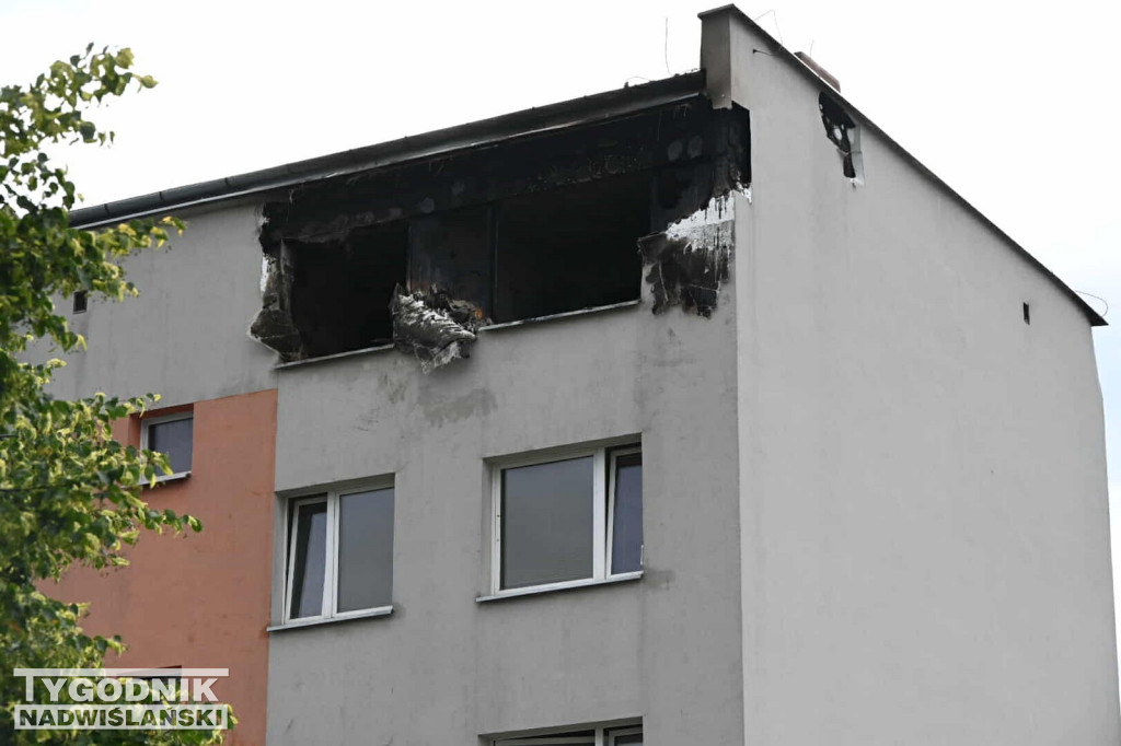Pożar w bloku przy ul. Kossaka w Tarnobrzegu