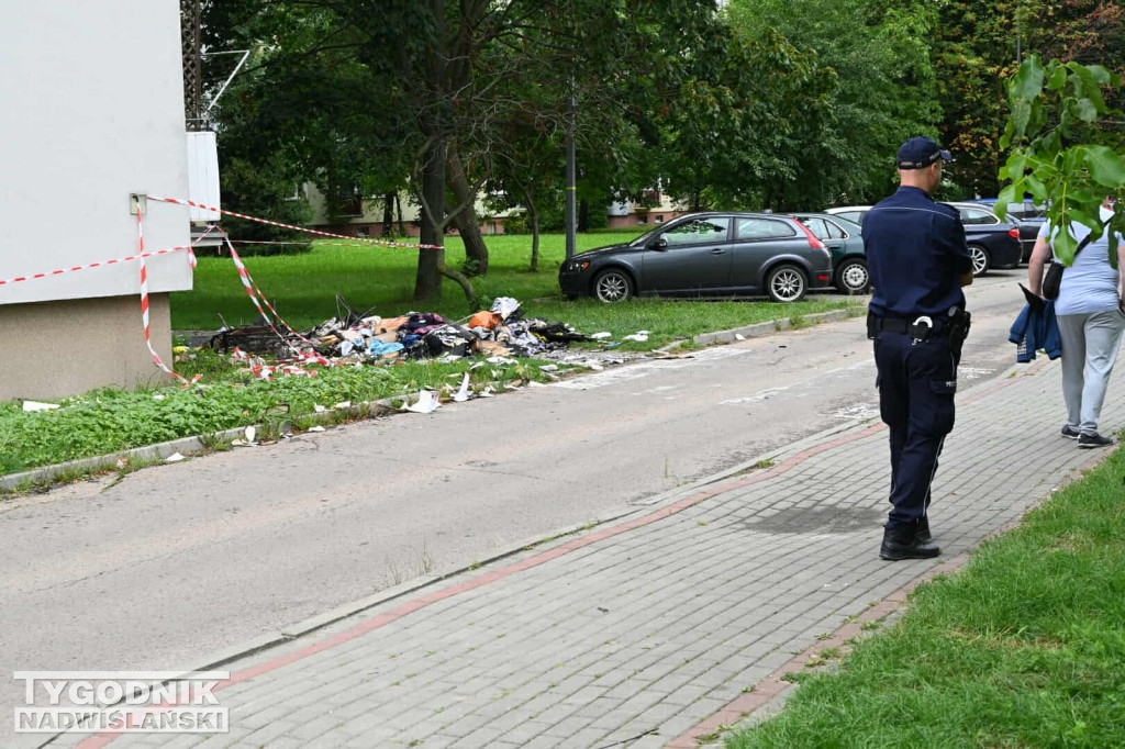 Pożar w bloku przy ul. Kossaka w Tarnobrzegu