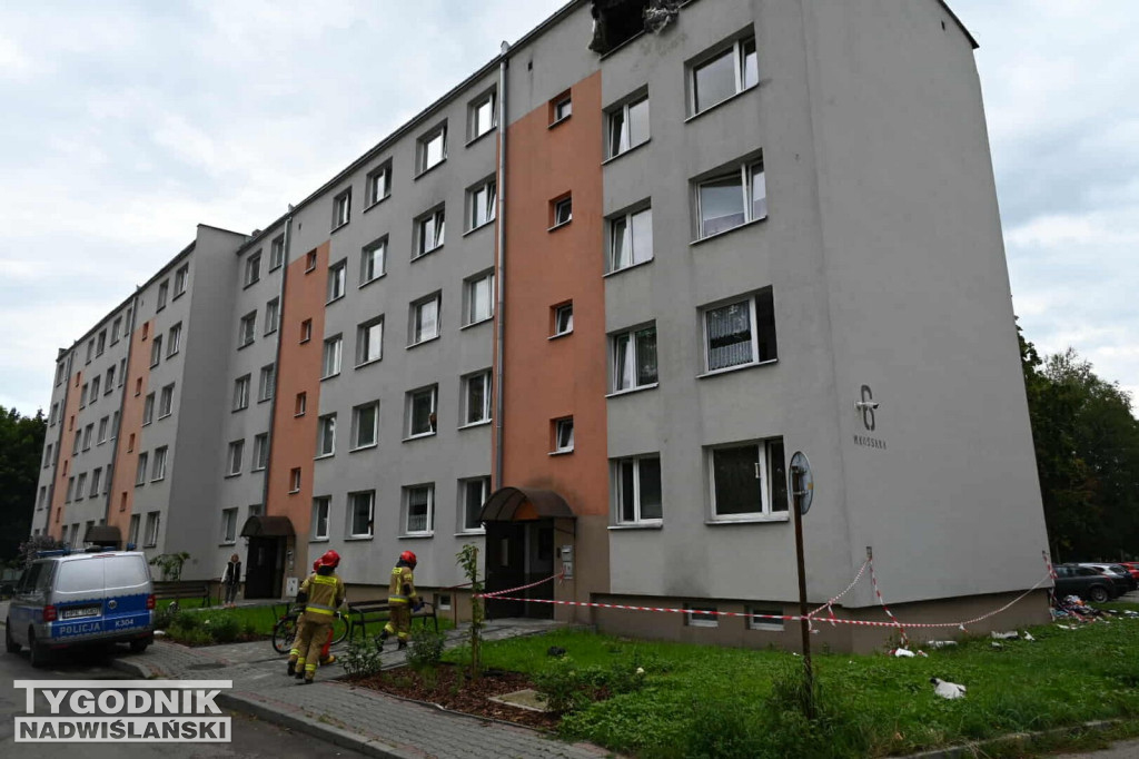 Pożar w bloku przy ul. Kossaka w Tarnobrzegu