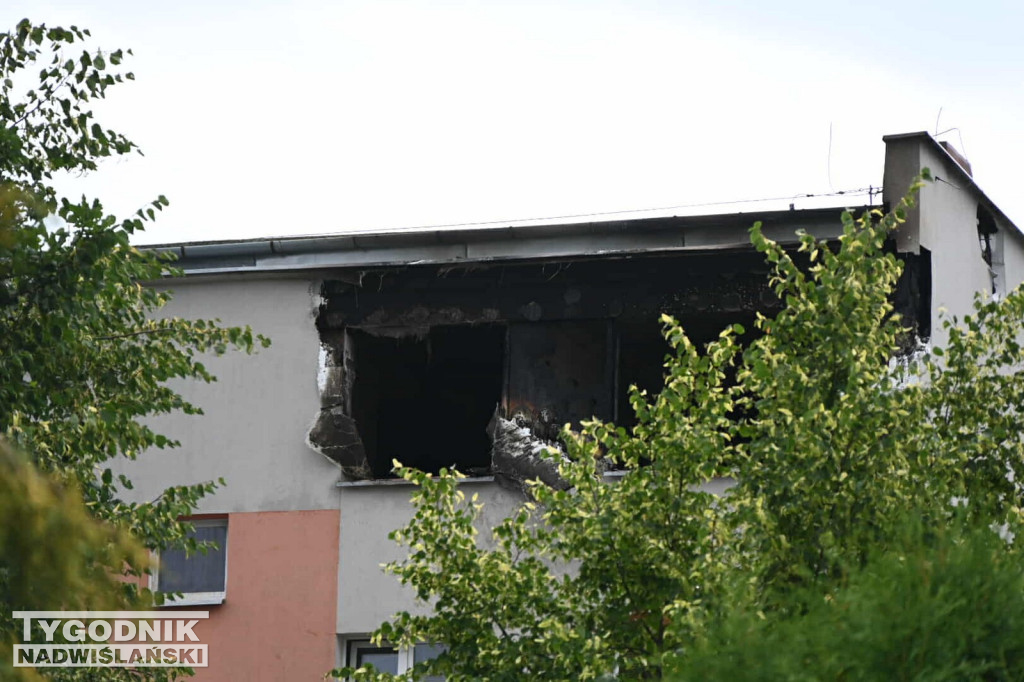 Pożar w bloku przy ul. Kossaka w Tarnobrzegu