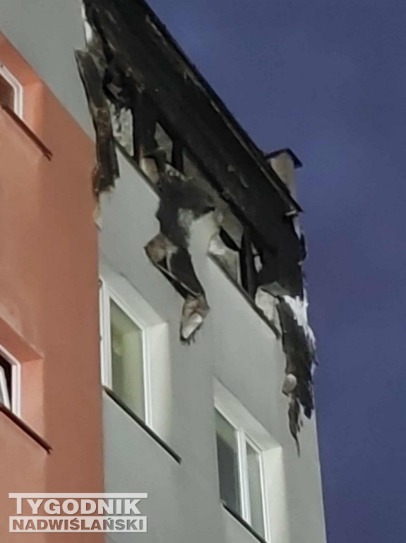 Pożar w bloku przy ul. Kossaka w Tarnobrzegu