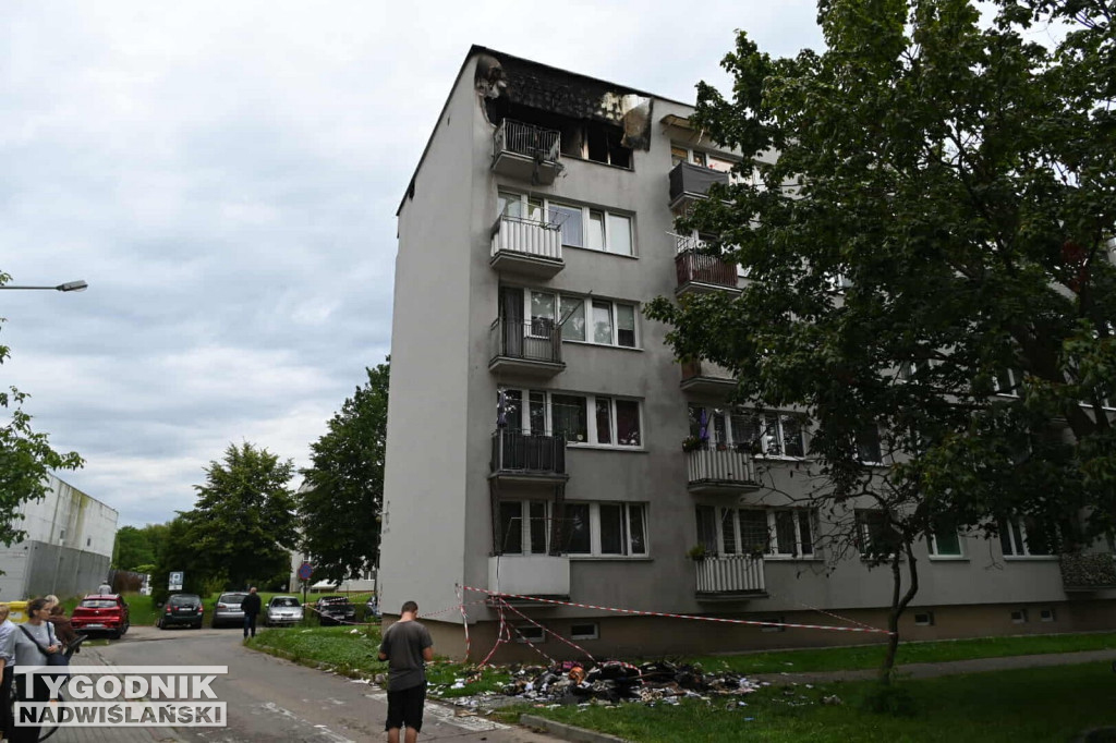 Pożar w bloku przy ul. Kossaka w Tarnobrzegu