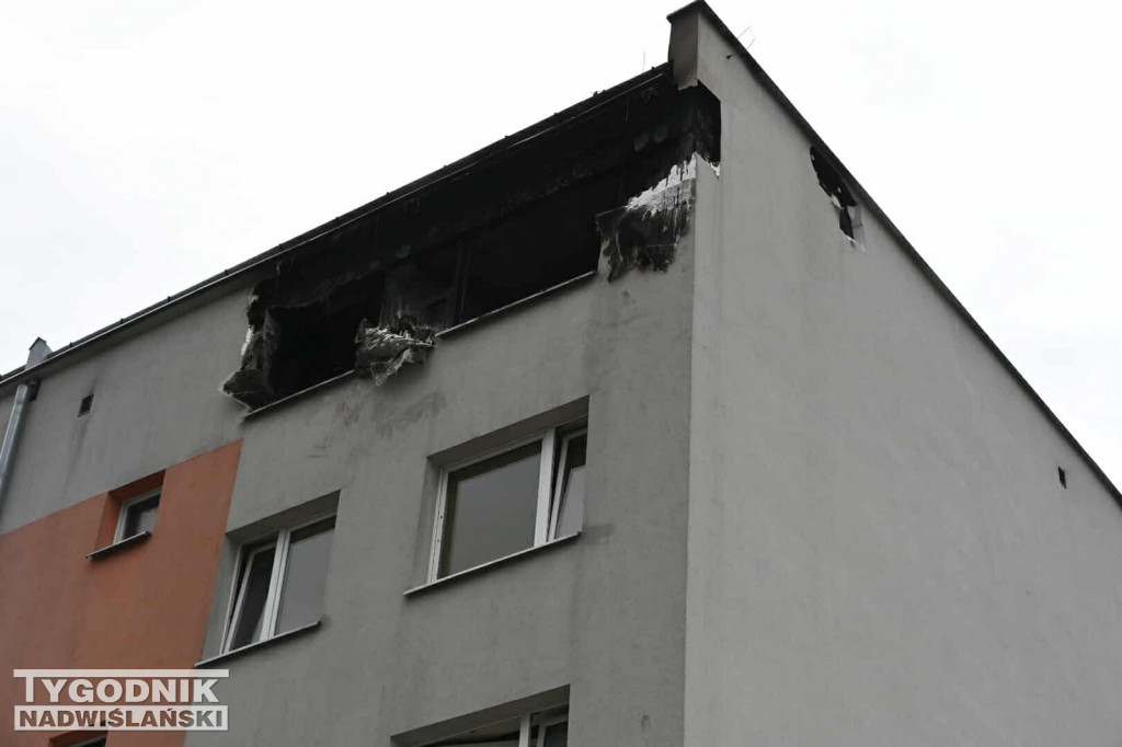 Pożar w bloku przy ul. Kossaka w Tarnobrzegu
