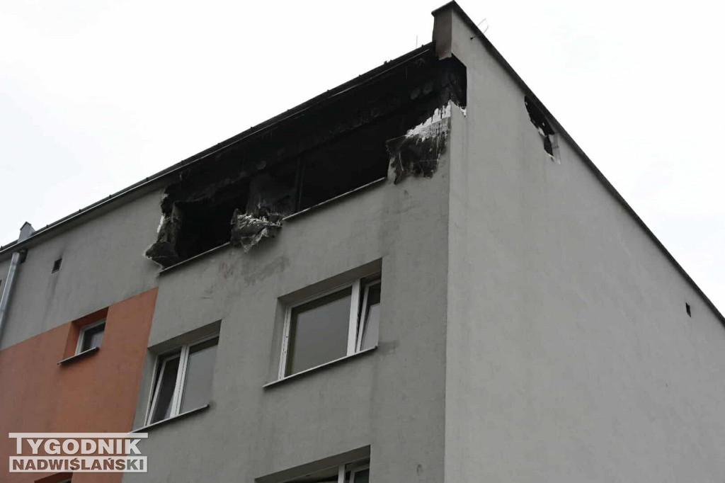 Pożar w bloku przy ul. Kossaka w Tarnobrzegu