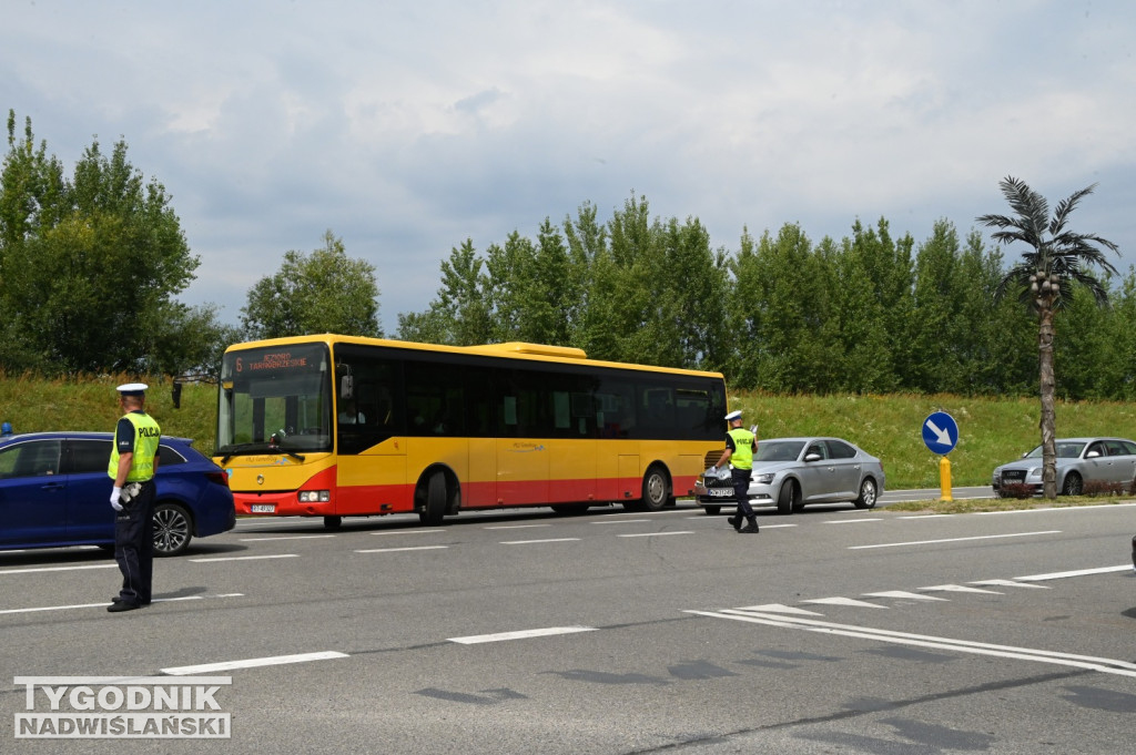 Korki przy wjeździe nad Jezioro Tarnobrzeskie