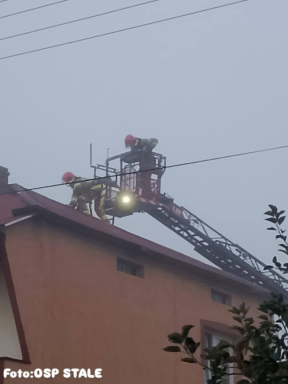 Pożar domu w Stalach