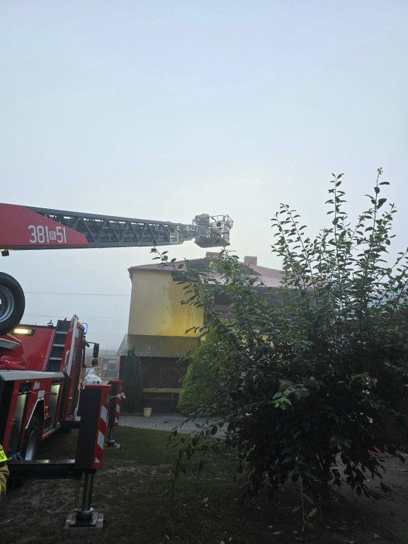 Pożar domu w Stalach