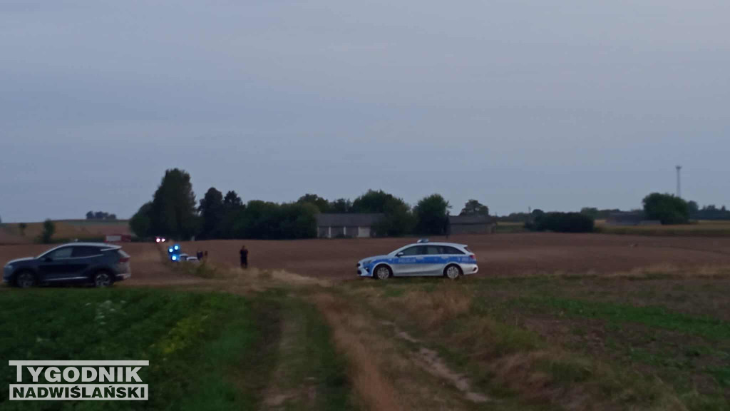 Dron spadł w Sobótce, gm. Ożarów