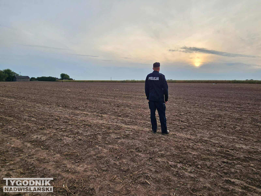Dron spadł w Sobótce, gm. Ożarów