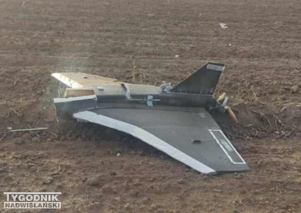 Dron spadł w Sobótce, gm. Ożarów