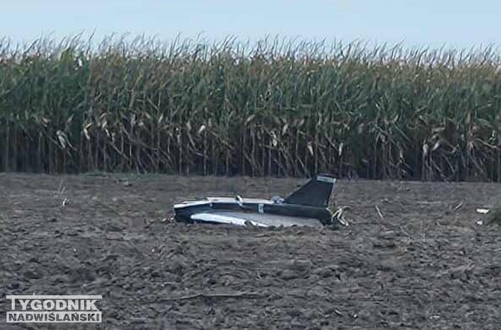 Dron spadł w Sobótce, gm. Ożarów