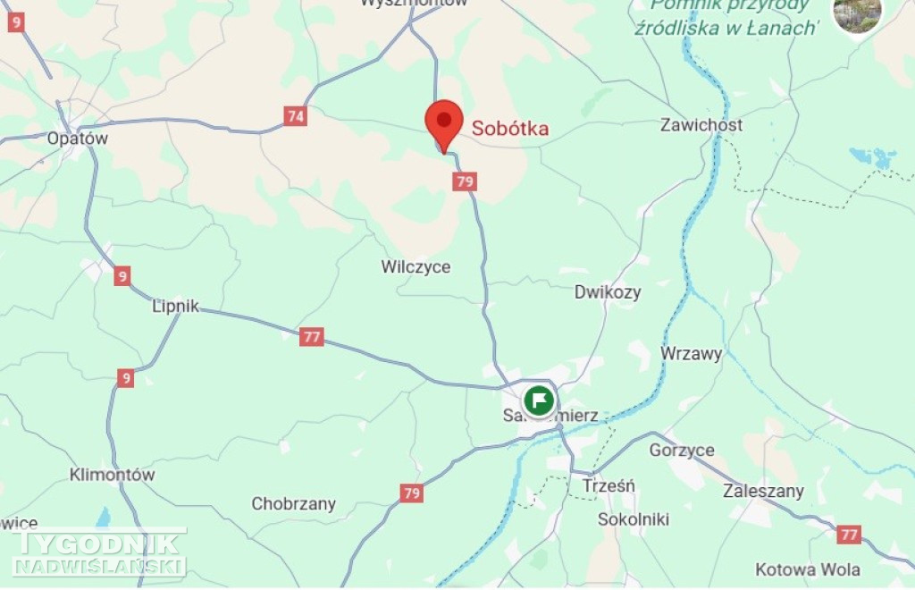 Dron spadł w Sobótce, gm. Ożarów