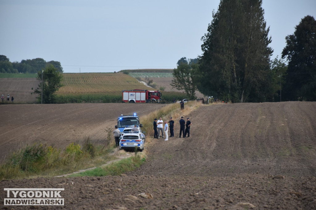 Dron spadł w Sobótce, gm. Ożarów