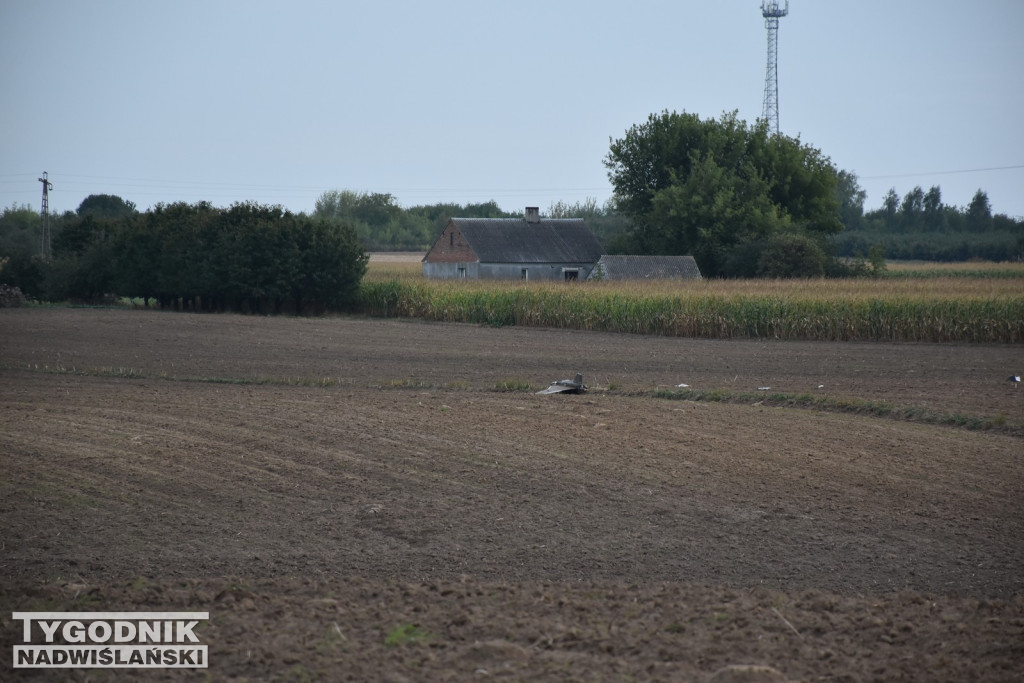 Dron spadł w Sobótce, gm. Ożarów