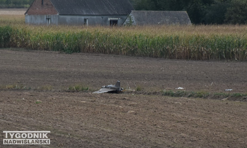 Dron spadł w Sobótce, gm. Ożarów