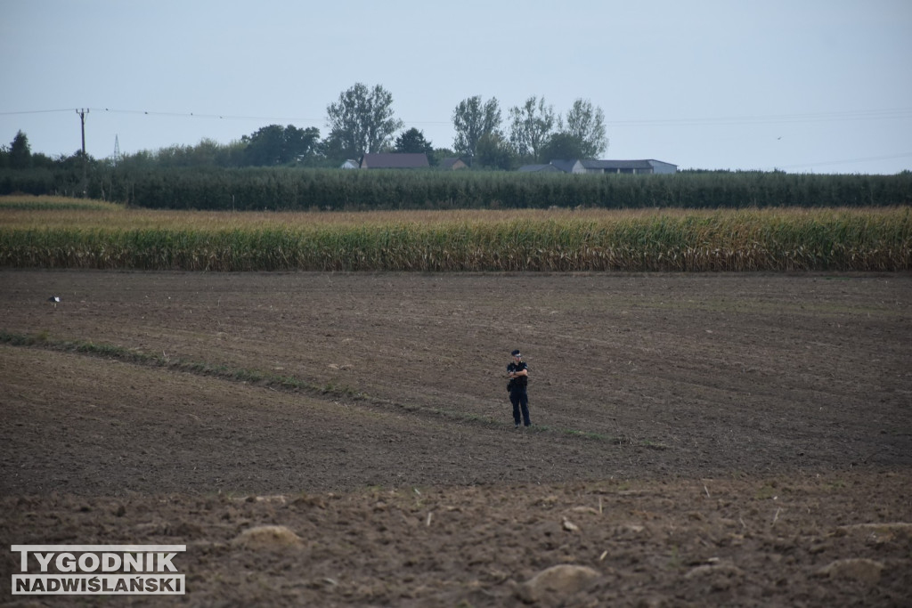 Dron spadł w Sobótce, gm. Ożarów