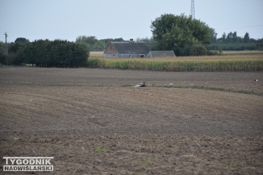 Dron spadł w Sobótce, gm. Ożarów