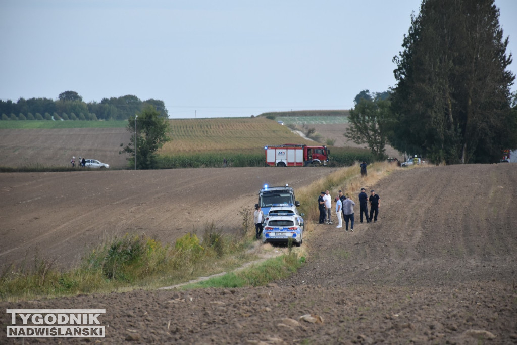 Dron spadł w Sobótce, gm. Ożarów
