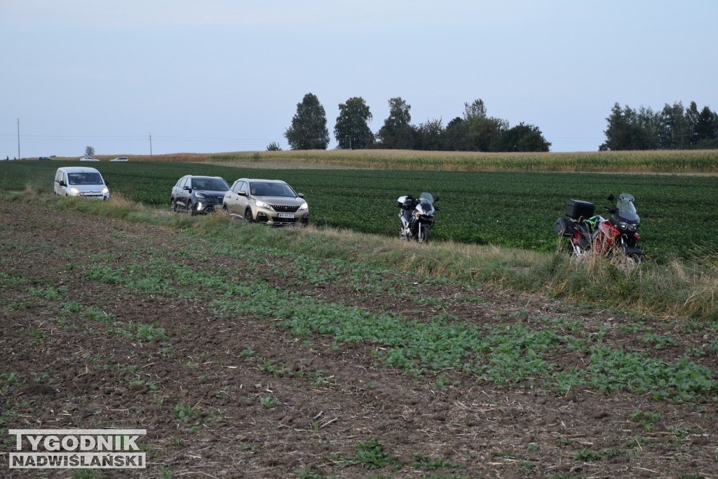 Dron spadł w Sobótce, gm. Ożarów