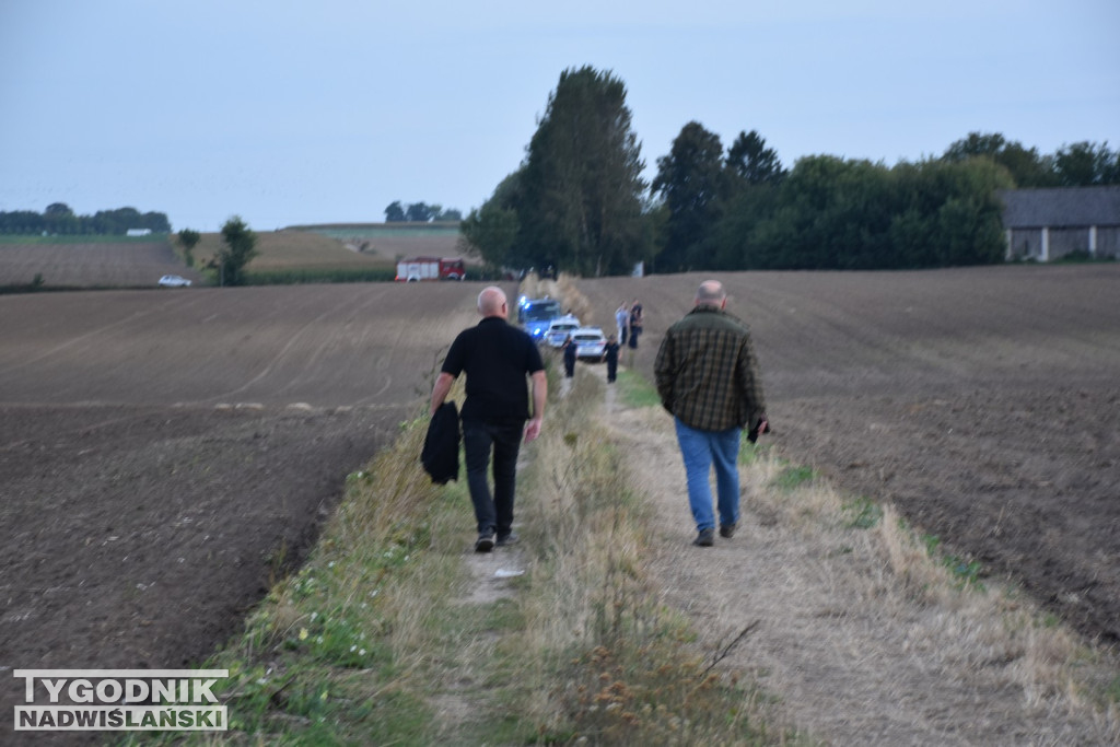 Dron spadł w Sobótce, gm. Ożarów