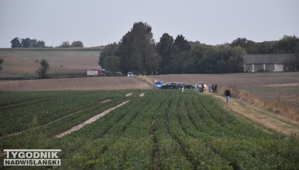 Dron spadł w Sobótce, gm. Ożarów