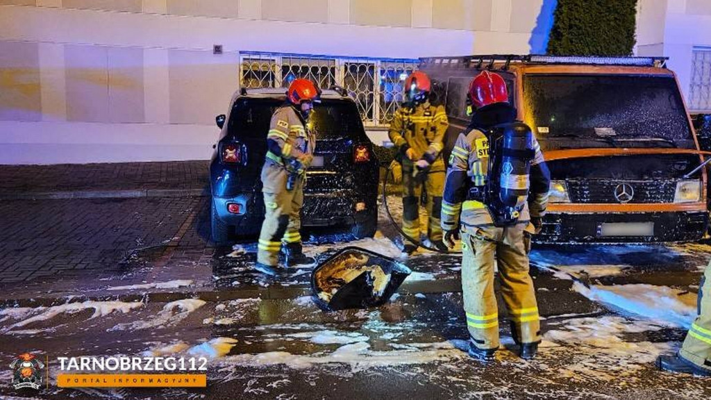 Pożar busa na Serbinowie