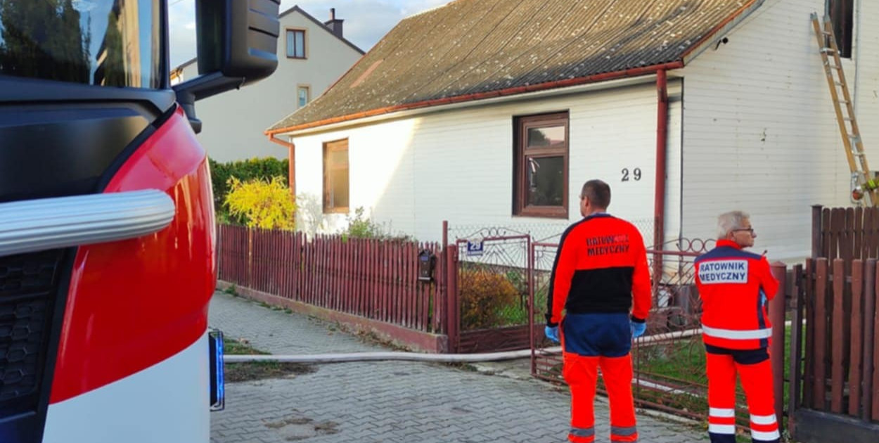 Pożar butli z gazem w Osieku