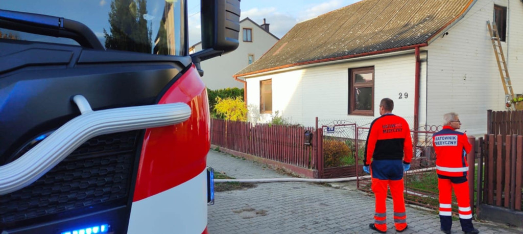 Pożar butli z gazem w Osieku