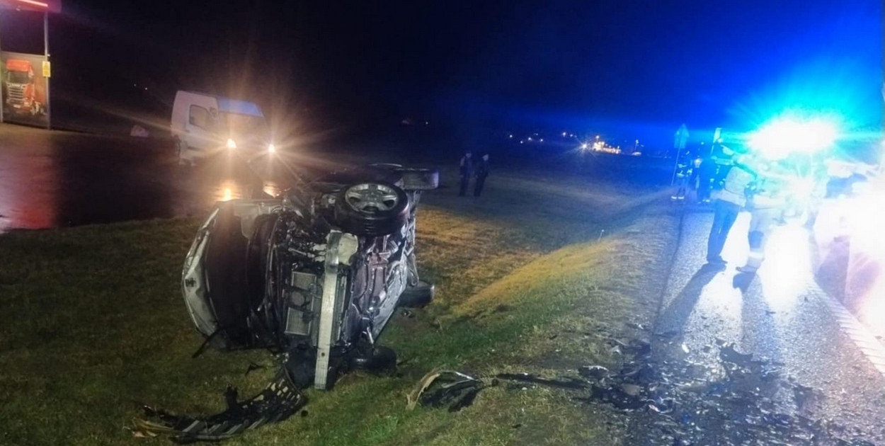 Wypadek na DK9 w Łoniowie