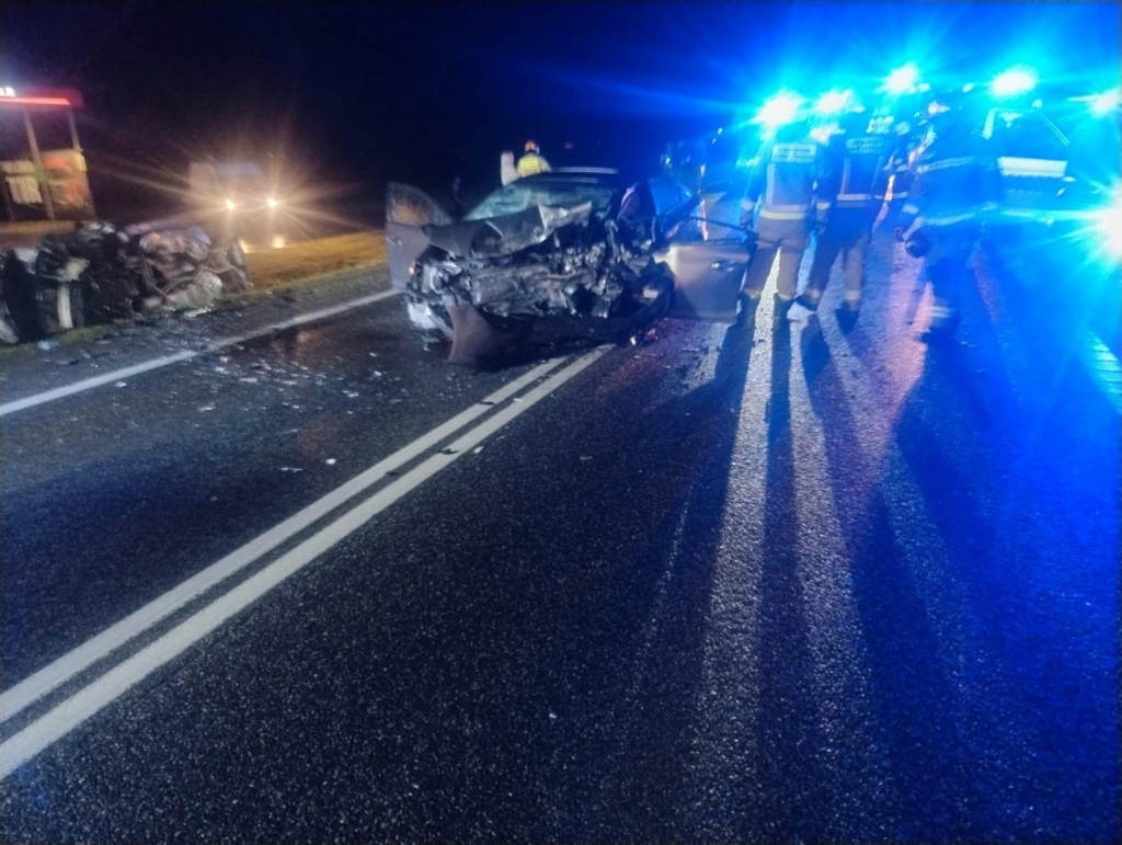 Wypadek na DK9 w Łoniowie