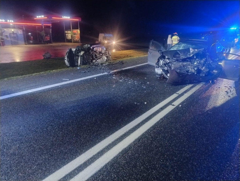 Wypadek na DK9 w Łoniowie