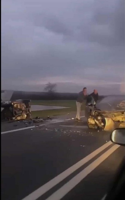 Wypadek na DK9 w Łoniowie